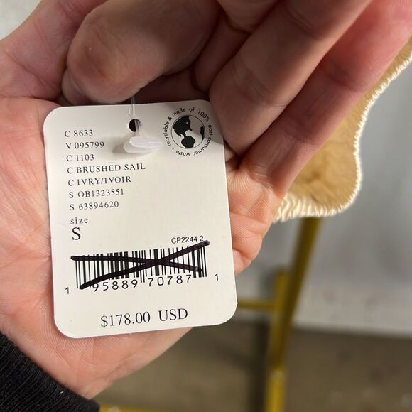 Free People FP Movement Fuzzy Was She Pullover Fleece in Brushed Sail - Picture 4 of 4